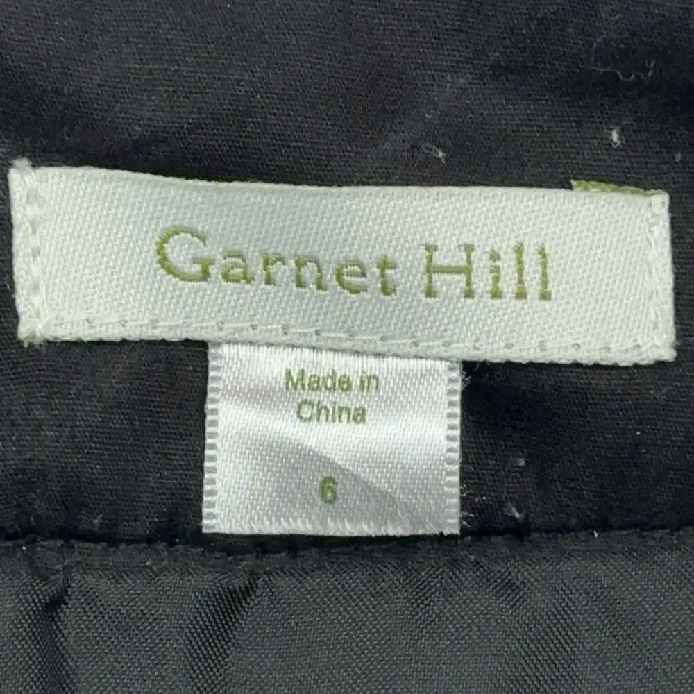 Garnet Hill Skirt Womens Sz 6 Wool Blend Pencil Gray Tweed Back Zip Classic Slit
